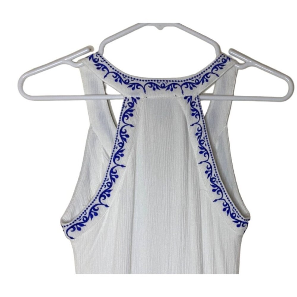 Romeo + Juliet Couture White & Blue Embroidered Maxi Dress XS - Picture 5 of 9